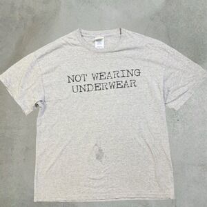 Vintage Tennessee River Graphic Mens XL Gray Not Wearing Underwear Funny T Shirt